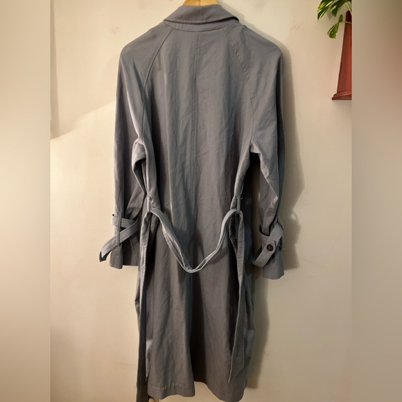 Zara Blue Belted Trench Coat S-M - Picture 3 of 8